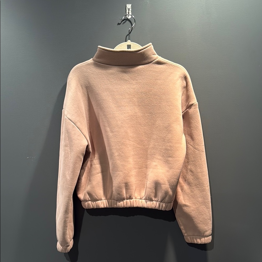 Jac Parker Soft Pink Fleece Pullover Quarter Zip - Picture 2 of 3